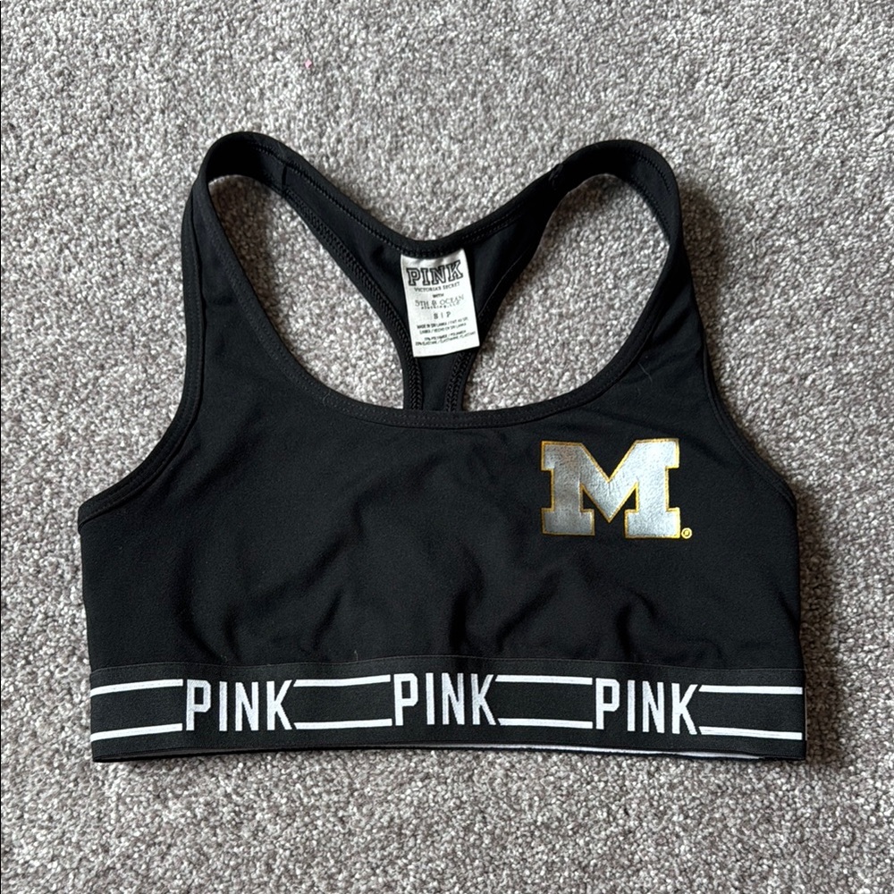 PINK Victoria's Secret Michigan Wolverine sports bra
